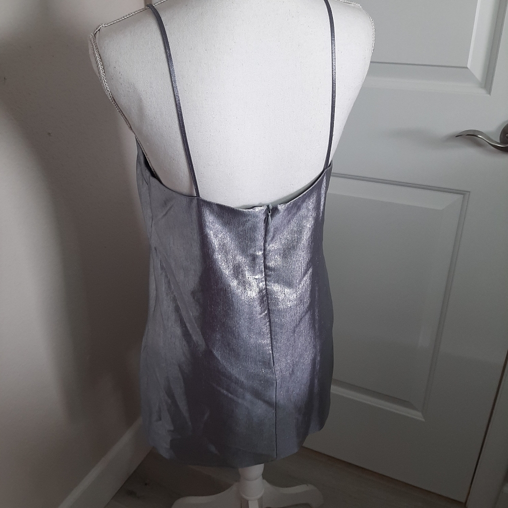 Topshop silver party mini dress 6 - Picture 4 of 10
